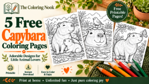Capybara Coloring Pages