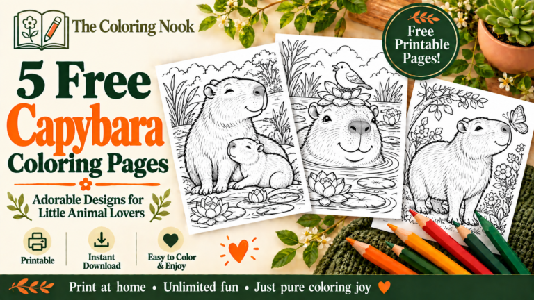 Capybara Coloring Pages