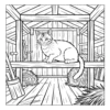 Barn Cat Resting Cat resting in a rustic barn.