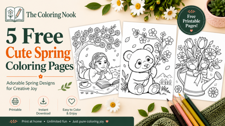 Cute Spring Coloring Pages