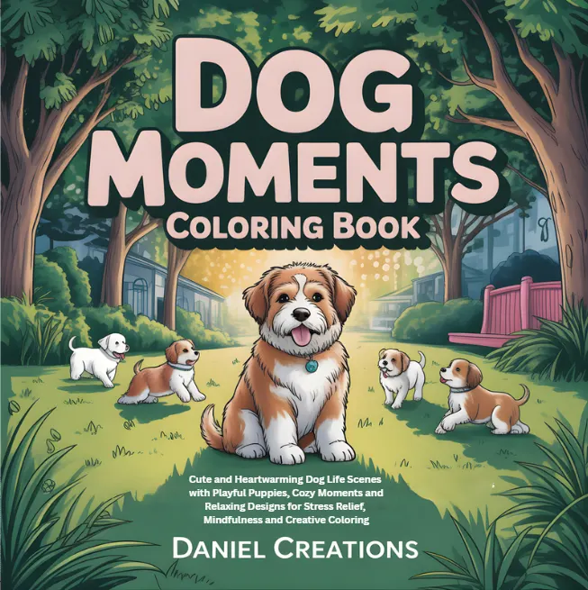 Dog Coloring Book - 40 Pages