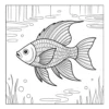Goldfish swimming in clear water.