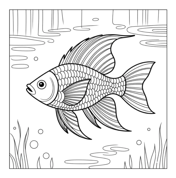 Goldfish swimming in clear water.