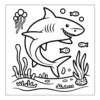 Friendly shark swimming in the ocean.