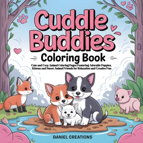 Fuzzy Buddies Coloring Book - 40 Pages
