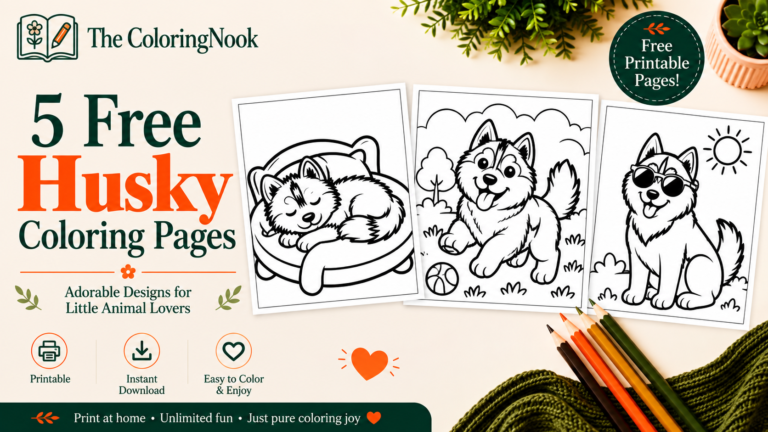 Husky Coloring Pages