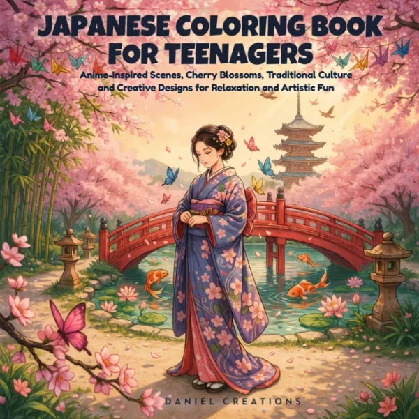 Japanese Coloring Book Japanese Coloring Book - 40 pages