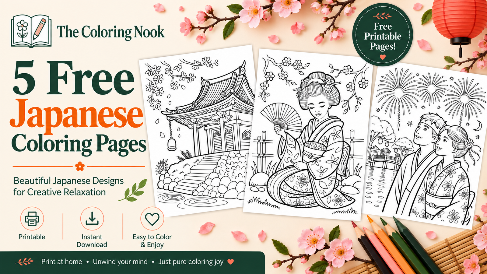 Japanese Coloring Pages
