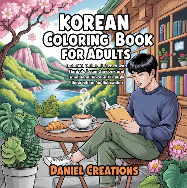 Korean Coloring Book - 40 pages