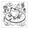 Lily Pad Frog Frog sitting on lily pad.