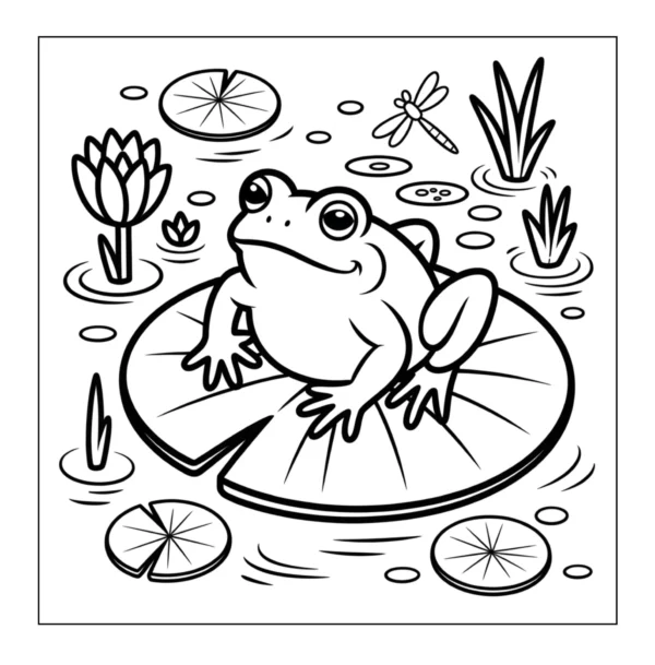 Lily Pad Frog Frog sitting on lily pad.