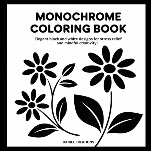 Monochrome Coloring Book Monochrome Coloring Book - 40 pages