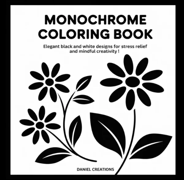 Monochrome Coloring Book Monochrome Coloring Book - 40 pages
