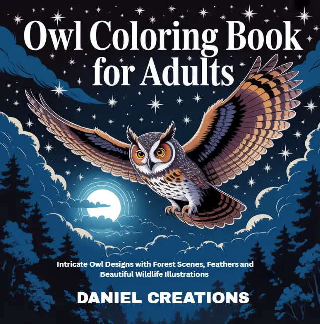 Owl Coloring Book - 40 Pages