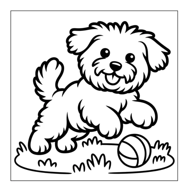 Playful Puppy Ball Puppy playing with a ball.