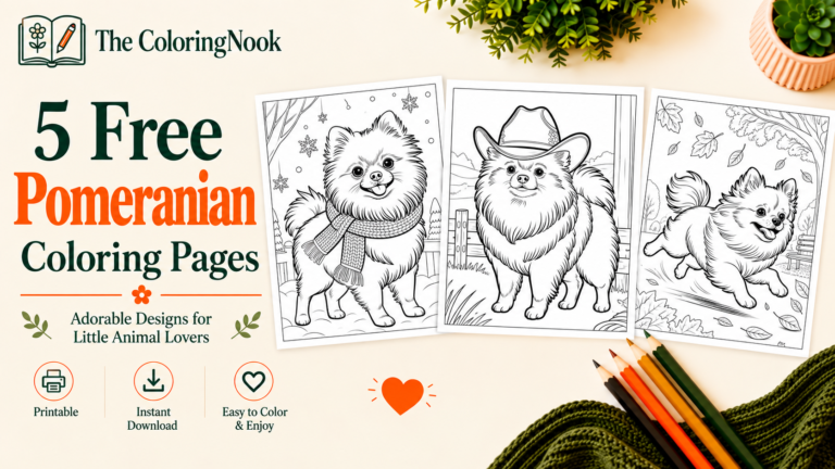 Pomeranian Coloring Pages