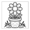 Daisy flower growing in a pot.