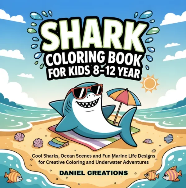 Shark Coloring Book - 40 Pages