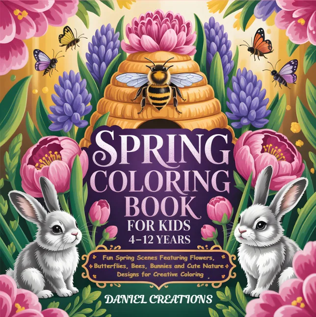 Spring Coloring Book - 40 pages