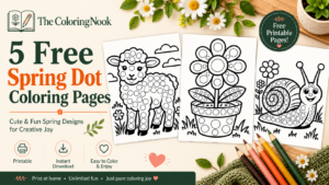 Spring Dot Coloring Pages