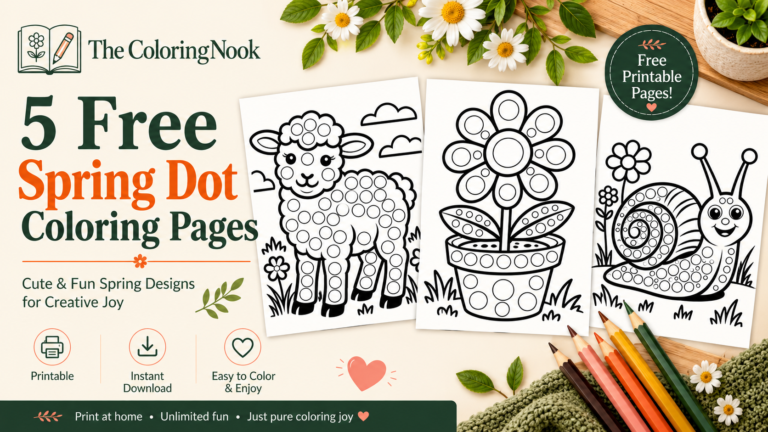 Spring Dot Coloring Pages