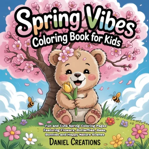 Spring Vibes Coloring Book - 40 pages