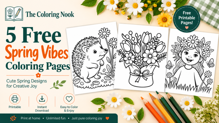 Spring Vibes Coloring Pages