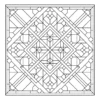 Stained Glass Art Geometric stained glass window pattern.