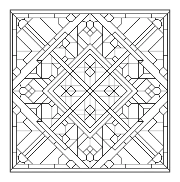 Stained Glass Art Geometric stained glass window pattern.