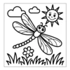 Sunny Dragonfly Meadow Dragonfly flying under smiling sun.