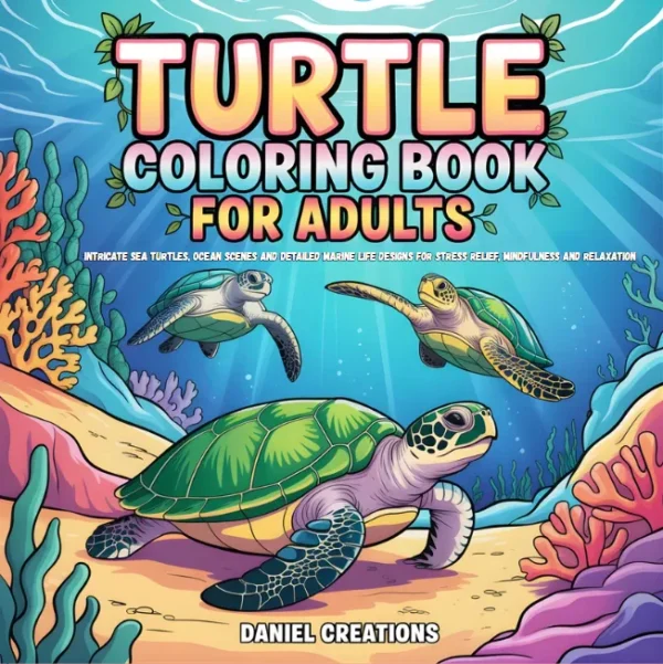 Turtle Coloring Book Turtle Coloring Book - 40 Pages