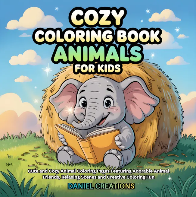 Cozy Animals Coloring Book - 40 Pages