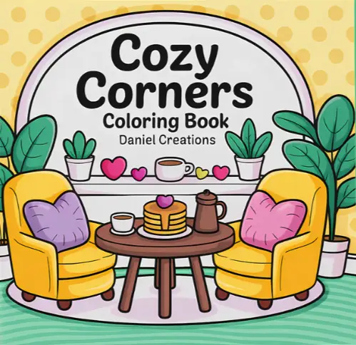 Cozy Corner Coloring Book - 40 Pages