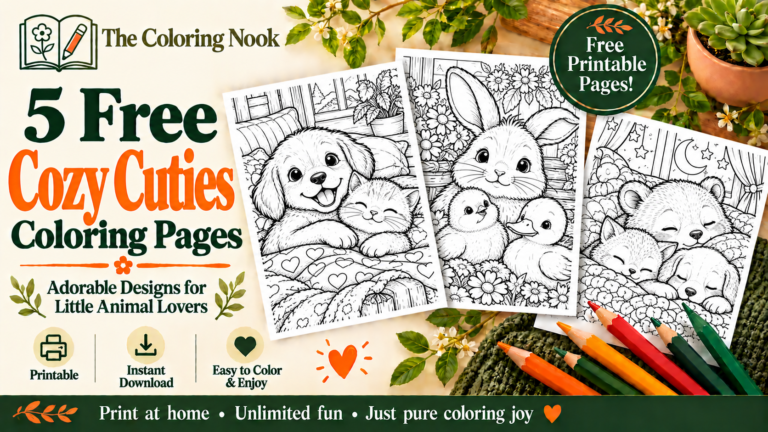 Cozy Cuties Coloring Pages