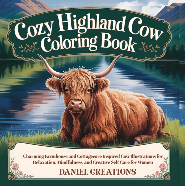 Highland Cow Coloring Book - 40 Pages