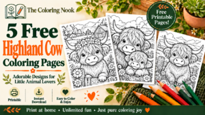 Highland Cow Coloring Pages