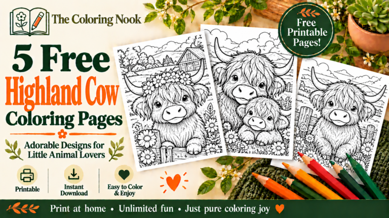 Highland Cow Coloring Pages