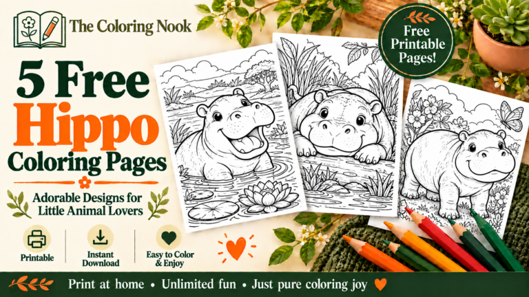 Hippo Coloring Pages