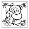 Hugging Panda Bear Cute panda hugging a pillow.
