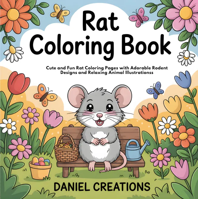 Rat Coloring Book - 40 Pages