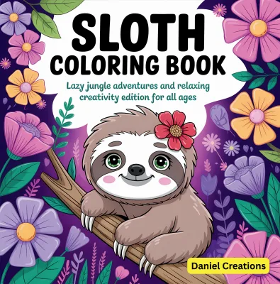 Sloth Coloring Book - 40 Pages