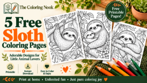 Sloth Coloring Pages