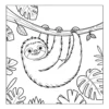 Sloth Hanging Around Cute sloth hanging from tree branch